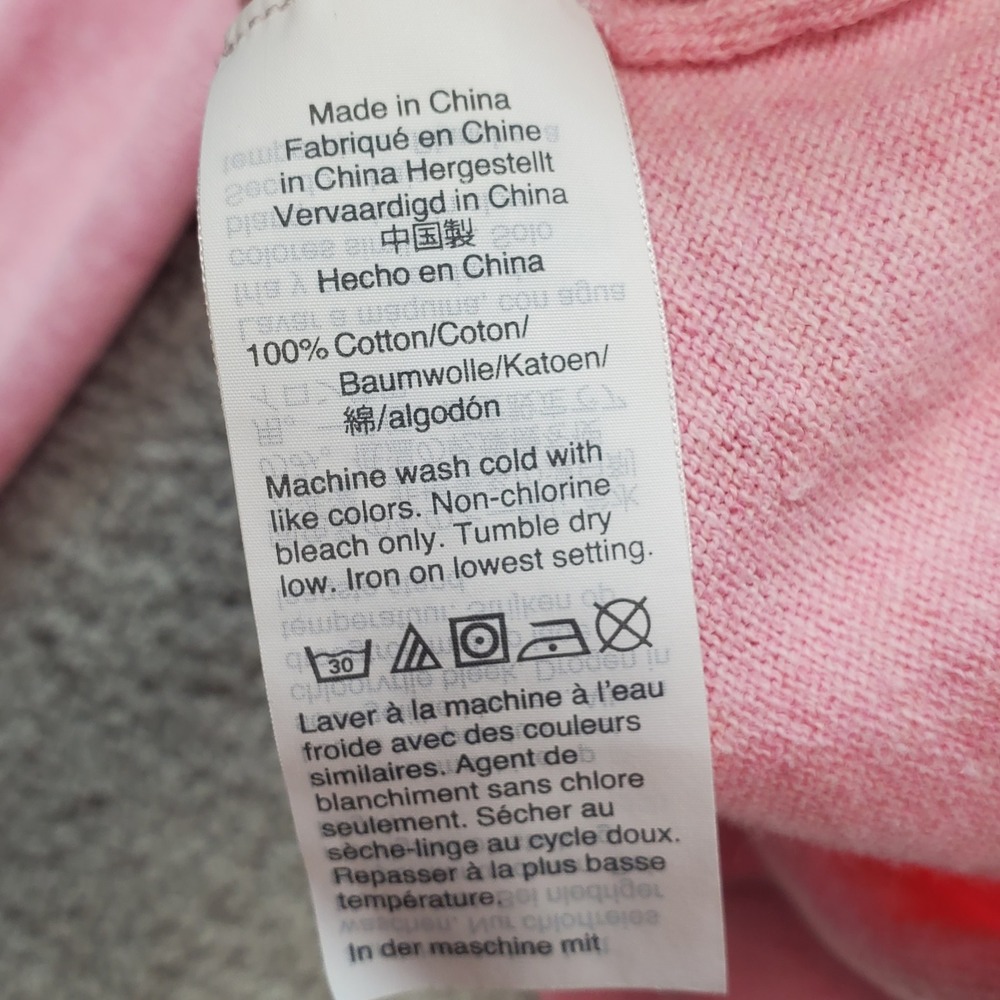 J.Crew Sweater Womens Medium Pink Cotton Long Sleeve Ruffle Neck Keyhole Back - Picture 7 of 10